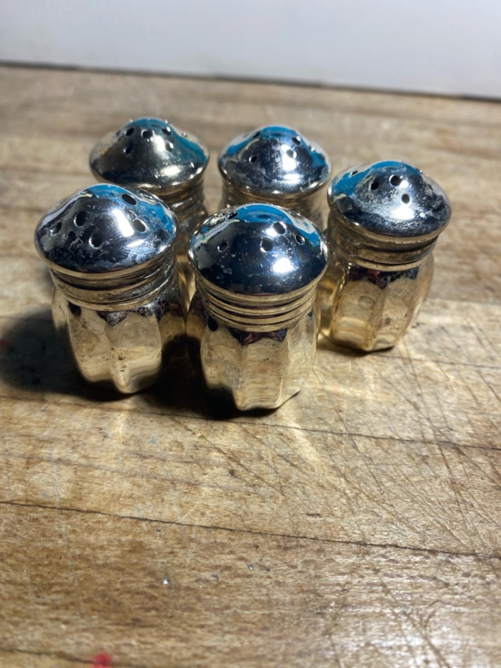 Lot of 5 Vintage Leonard Japan Mini Salt & Pepper Shakers